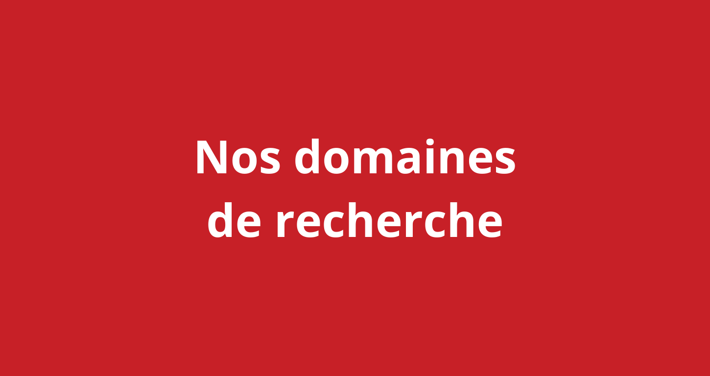 Domaines de recherche en gestion de crise et des risques